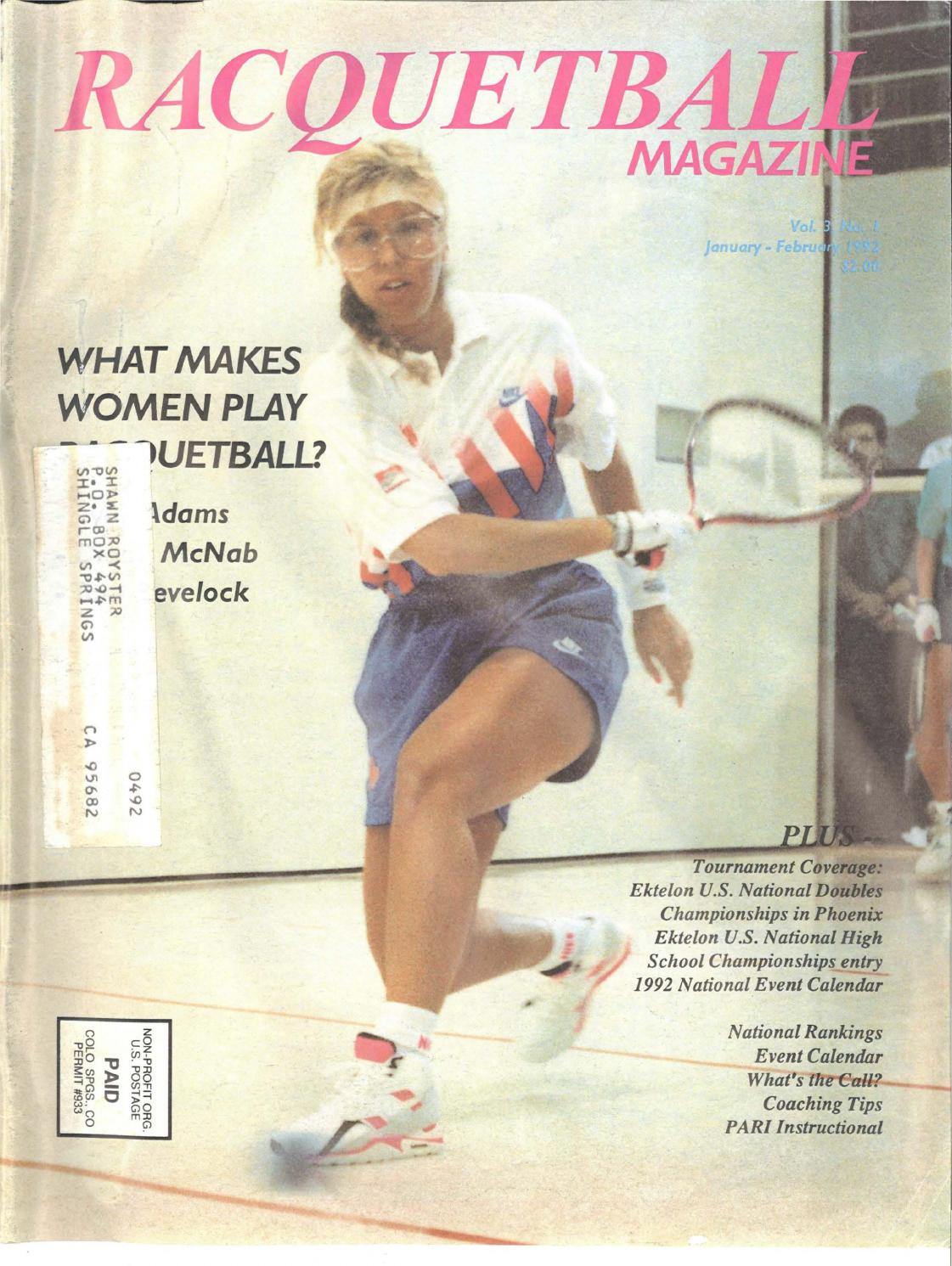Racquetball Magazine, Jan/Feb 1992